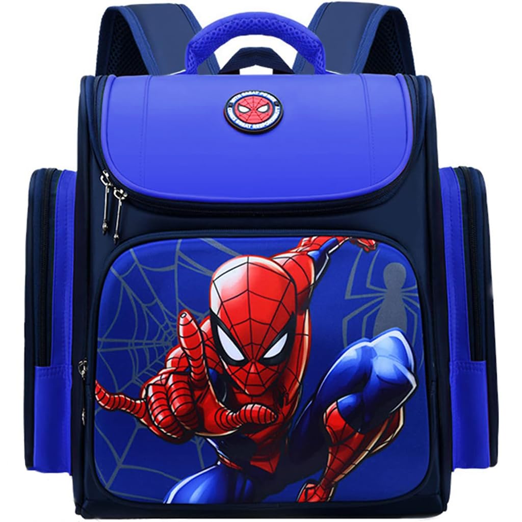 FANCYKU School Bags for Boys Spider Man Bag School Backpack Large Capacity Travel Bag For Camping, Burden-relief School Bag for Kids Boy 6-12 Years Old, Blue FANCYKU School Bags for Boys Spider Man Bag School Backpack Large Capacity Travel Bag For Camping, Burden-relief School Bag for Kids Boy 6-12 Years Old, Blue